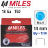 Galv Staples 18g T50 14mm X 1250pcs MILES No4