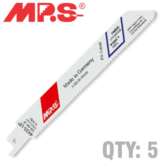 Sabre Saw Blade 150mm 14/10 Tpi 5/pack