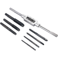 Hss Taps M3 - M12 & Tap Wrench 8pc Carded Set Mm