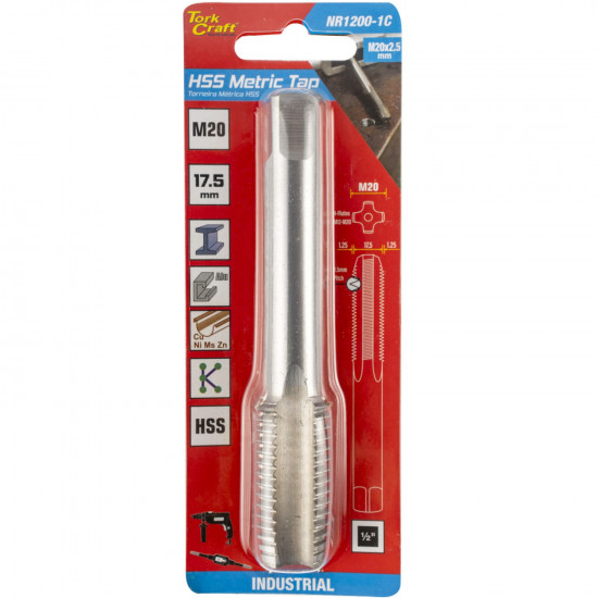 Tap Hss 20mm X 2.5mm 1/card Tap Hss 20mm X 2.5mm 1/card