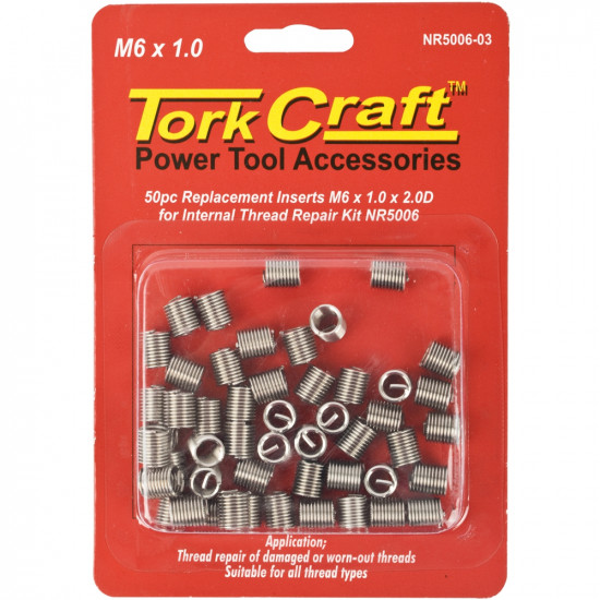Thread Repair Kit M6 X 1.0 X 2.0d Repl. X50 Inserts For Nr5006 Thread Repair Kit M6 X 1.0 X 2.0d Repl. X50 Inserts For Nr5006