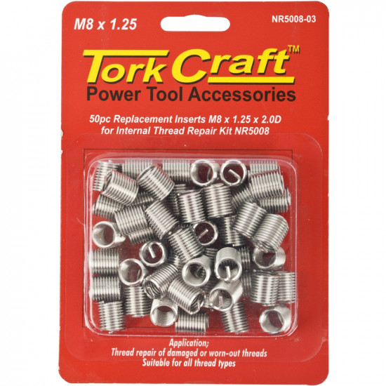 Thread Repair Kit M8 X 1.25 X 2.0d Repl. Inserts For Nr5008 Thread Repair Kit M8 X 1.25 X 2.0d Repl. Inserts For Nr5008