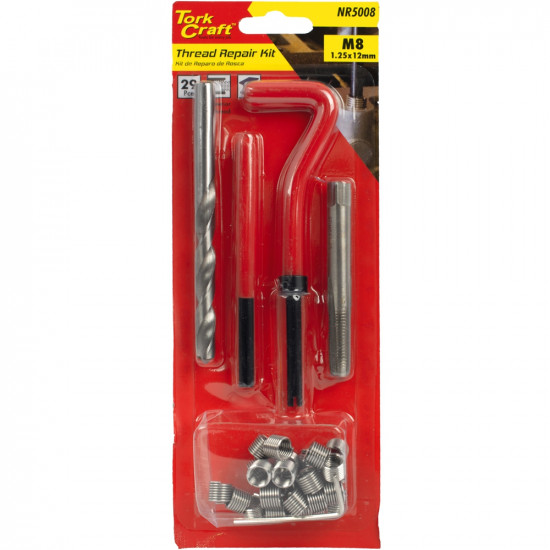 Thread Repair Kit 29pc M8 X 1.25 X 1.5d Internal Thread Carded Thread Repair Kit 29pc M8 X 1.25 X 1.5d Internal Thread Carded