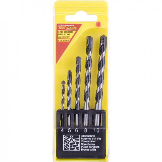 Masonry Drill Bit Set 5pc 4-10mm Masonry Drill Bit Set 5pc 4-10mm