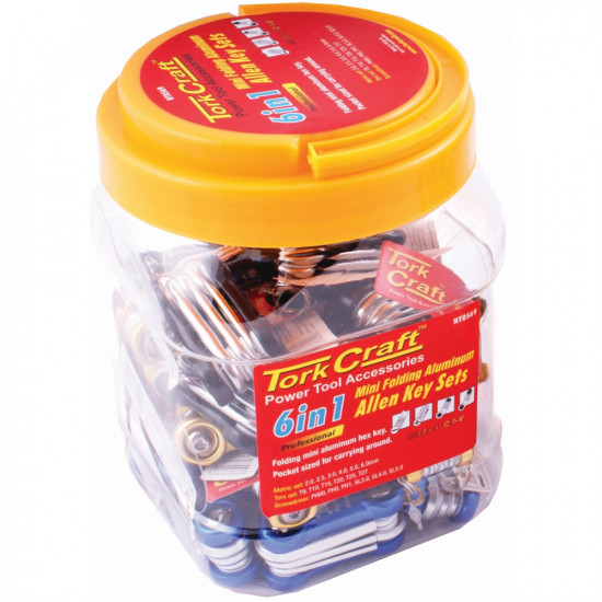 Aluminium Mini Folding Key Sets X30 Per Jar Hex. Torx. Ph & Pz Aluminium Mini Folding Key Sets X30 Per Jar Hex. Torx. Ph & Pz
