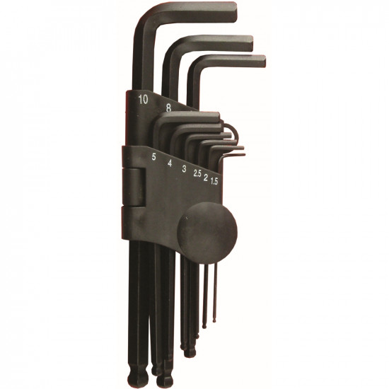 Hex Key Set 9pc Ball Point 1.5-10mm Carded Cr-v Hex Key Set 9pc Ball Point 1.5-10mm Carded Cr-v