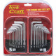 18pc Combo Hex Key Chrome Vanadium Set 18pc Combo Hex Key Chrome Vanadium Set