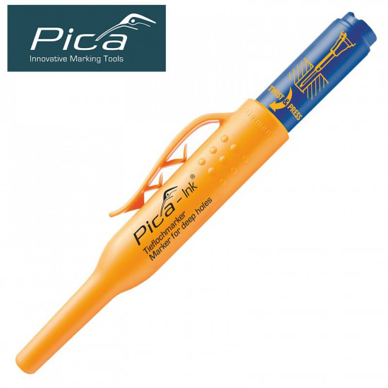 PICA Ink Marker For Deep Holes Blue In Blister PICA Ink Marker For Deep Holes Blue In Blister
