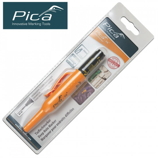 PICA Ink Marker For Deep Holes Black In Blister PICA Ink Marker For Deep Holes Black In Blister