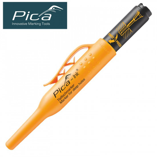 PICA Ink Marker For Deep Holes Black In Blister PICA Ink Marker For Deep Holes Black In Blister