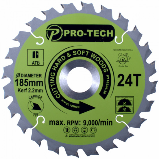 Saw Blade Tct 185 X 2.2 X 30 X 24t Wood Prof. Saw Blade Tct 185 X 2.2 X 30 X 24t Wood Prof.
