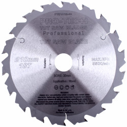 Saw Blade Tct 210x2.4x30x18t Wood Prof. PRO-TECH Fes. Ts75