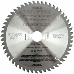 Saw Blade Tct 210x2.4x30x52t Wood Prof. PRO-TECH Fes. Ts75