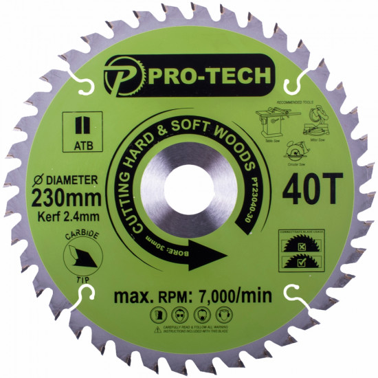 Saw Blade Tct 230 X 2.4 X 30 X 40t Wood Prof. Saw Blade Tct 230 X 2.4 X 30 X 40t Wood Prof.