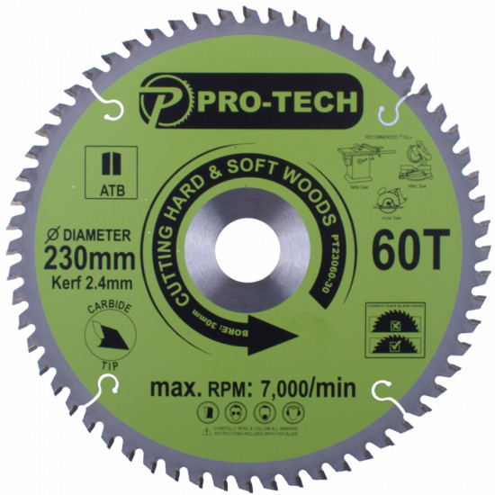 Saw Blade Tct 230 X 2.4 X 30 X 60t Wood Prof. Saw Blade Tct 230 X 2.4 X 30 X 60t Wood Prof.