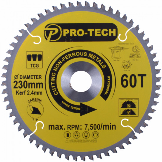 Saw Blade Tct 230 X 2.4 X 30 X 60t Alum. Prof. Saw Blade Tct 230 X 2.4 X 30 X 60t Alum. Prof.