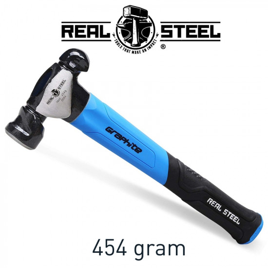 Hammer Ball Pein 450g 16oz Graph. Handle REAL STEEL Hammer Ball Pein 450g 16oz Graph. Handle REAL STEEL
