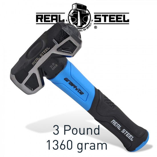 Hammer Sledge/cross Strike 1.3kg 3lb Graph. Handle REAL STEEL Hammer Sledge/cross Strike 1.3kg 3lb Graph. Handle REAL STEEL