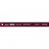 300mm Cork Backed Stainless Steel Ruler Red