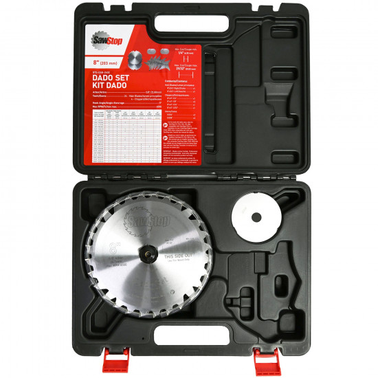 Premium Dado Set 203.2 X 15.875 X 24t 4 X 1/4', 1/8',1/16',3/32' Chip Premium Dado Set 203.2 X 15.875 X 24t 4 X 1/4', 1/8',1/16',3/32' Chip