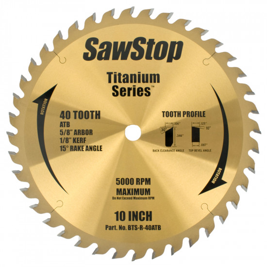 Tct Saw Blade 254mm X 40t X 16mm Comb. Titanium Series Tct Saw Blade 254mm X 40t X 16mm Comb. Titanium Series