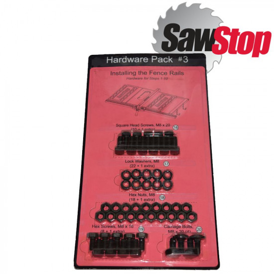 SAWSTOP Hardware Pack No.3 SAWSTOP Hardware Pack No.3