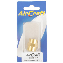 Manifold Brass 1/4x1/4 F/f 1pc Pack