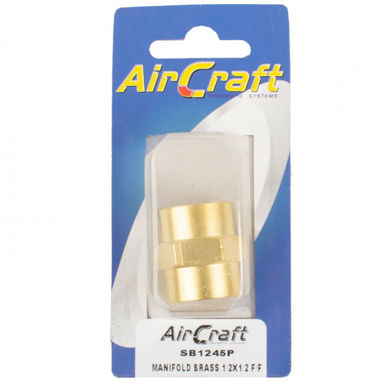 Manifold Brass 1/2x1/2 F/f 1pc Pack Manifold Brass 1/2x1/2 F/f 1pc Pack