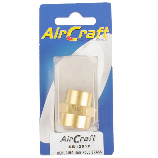 Reducing Manifold Brass 3/8x1/2 F/f 1pc Pack Reducing Manifold Brass 3/8x1/2 F/f 1pc Pack
