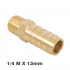 Hose Tail Connector Brass 1/4m X 13mm
