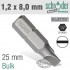 Slotted Bit 1.2x8.0 25mm Bulk