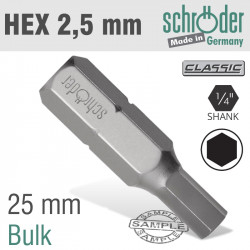 Hex/allen Ins.bit 2.5mm Bulk