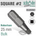 Sq.recess No.2x25mm Insert Bit