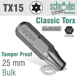 Torx Tamper Resist T15h X 25mm