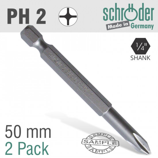 Phillips No.2 X 50mm Classic Power Bit 2cd Phillips No.2 X 50mm Classic Power Bit 2cd
