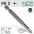 Phillips No.2 X 50mm Classic Power Bit 2cd
