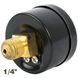 Press. Gauge 40mm 1/4' Rear Fit 0-16bar 0-1600kpa