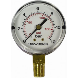 Press. Gauge 63mm 1/4' Bot. Fit 0-16bar 0-1600kpa