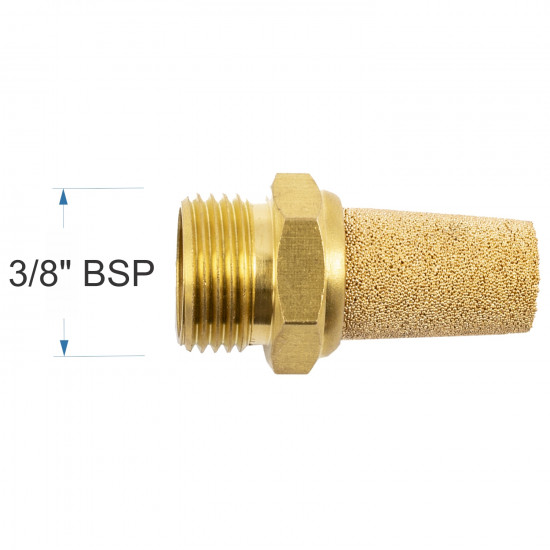 Muffler Brass Conical 3/8' Male Muffler Brass Conical 3/8' Male