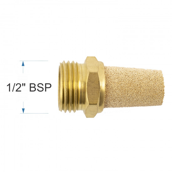 Muffler Brass Conical 1/2' Male Muffler Brass Conical 1/2' Male