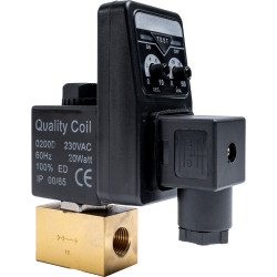 Comp. Auto Drain Valve Solenoid 1/4' 220v Brass