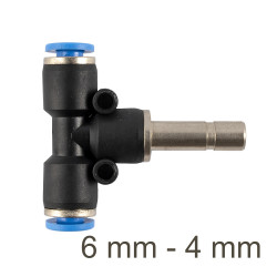 Red. Insert T-joint Pu 6mm - 4mm