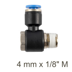 Swivel Elbow Pu 4mm X 1/8' M
