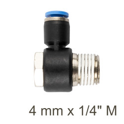 Swivel Elbow Pu 4mm X 1/4' M