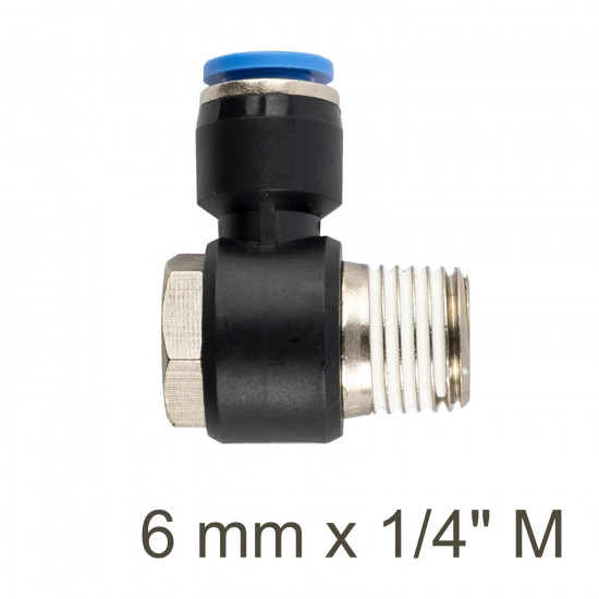Swivel Elbow Pu 6mm X 1/4' M Swivel Elbow Pu 6mm X 1/4' M