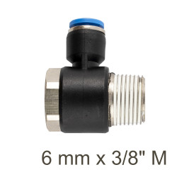 Swivel Elbow Pu 6mm X 3/8' M
