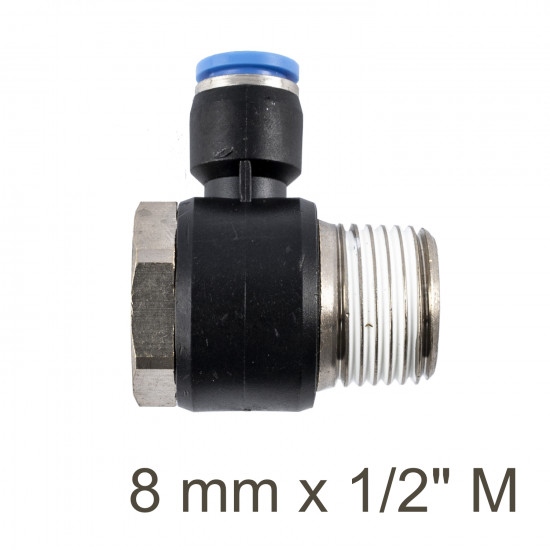 Swivel Elbow Pu 8mm X 1/2' M Swivel Elbow Pu 8mm X 1/2' M