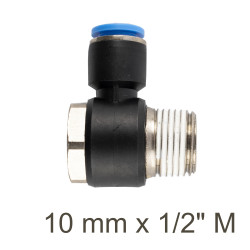 Swivel Elbow Pu 10mm X 1/2' M