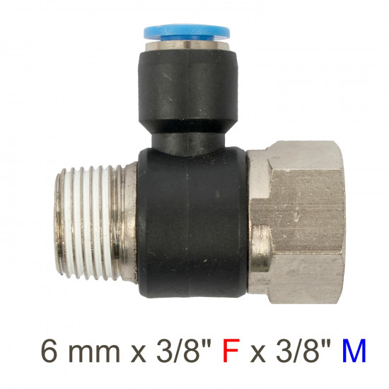 Pu Hose Fitting Tee 6mm X 3/8'f X 3/8'm Pu Hose Fitting Tee 6mm X 3/8'f X 3/8'm