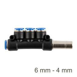Red. Insert Manifold Side 4-port Pu 6mm - 4mm